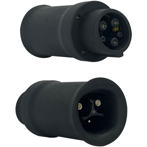 JATRHG Tesla-auf-Typ-1-Adapter, sicherer Tesla-Ladeadapter, kompatibel mit Typ-1-(J1772)-Elektrofahrzeugen, bis zu 80 A 250 V, Tesla-auf-Typ-1-(J1772)-Ladeadapter für Wand-/Ziel-/mobile Ladegeräte. Si