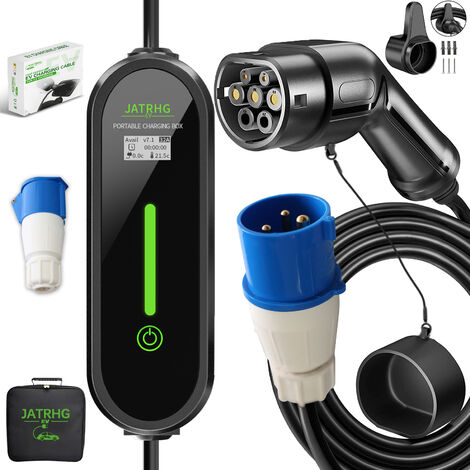 JATRHG EV-Ladegerät 8M 7,2KW-1,5KW 32A16A13A10A8A Typ 2 Tragbare Elektroauto-Ladestation Umschaltbarer Strom Hybridauto Einphasiges Schnellladegerät