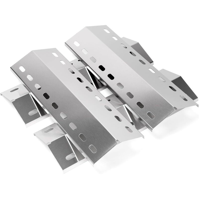 Tuning-art GA19 Gasgrill Brennerabdeckung Edelstahl Kompatibel Mit Napoleon LE3 LE485 | LE1 LE485 | Brennerschutz | Passgenau, Farbe:3er Set Matt Bulle
