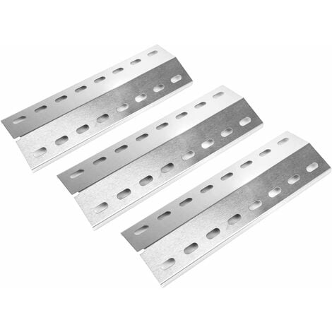 GFTIME 36,5 x 12 cm Edelstahl Universal Brennerabdeckung Heizplatte Ersatzteile für Enders Chicago 3, Enders Boston Pro 3K, Enders Boston 6 Kr Turbo, Tepro 3561, Barbecook Brahma 4.0, 3 Stück