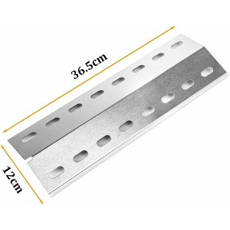GFTIME 36,5 x 12 cm Edelstahl Universal Brennerabdeckung Heizplatte Ersatzteile für Enders Chicago 3, Enders Boston Pro 3K, Enders Boston 6 Kr Turbo, Tepro 3561, Barbecook Brahma 4.0, 3 Stück