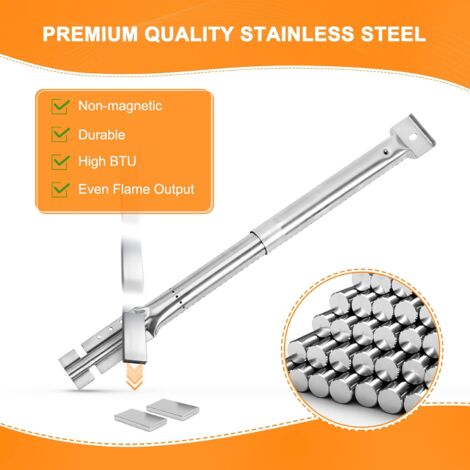 GFTIME 31-42 cm Universal Einstellbar Edelstahl Brenner Ersatzteil für die meisten gasgrills, Charbroil, Campingaz, Brinkmann, Barbecook Vanille, Perfect Flame, Master Forge, Uniflame, 3 Stück