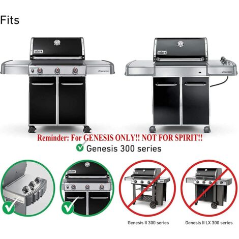 GFTIME 49,5 x 33 cm Gusseisen Grillrost 7524 für Weber Genesis 300 E/S/EP/CEP 310 320 330, Enders Monroe 3 SIK Turbo, Gitterrost Ersatzteile für Weber 7528, Nicht passt für Genesis II/SPIRIT, 2 Stück