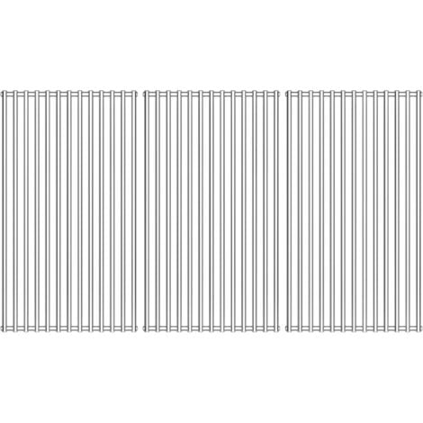 GFTIME 41.5 x 70.5cm Edelstahl Grillrost für Burnhard Big FRED Gasgrill, Spülmaschinenfest, 3 Stücke