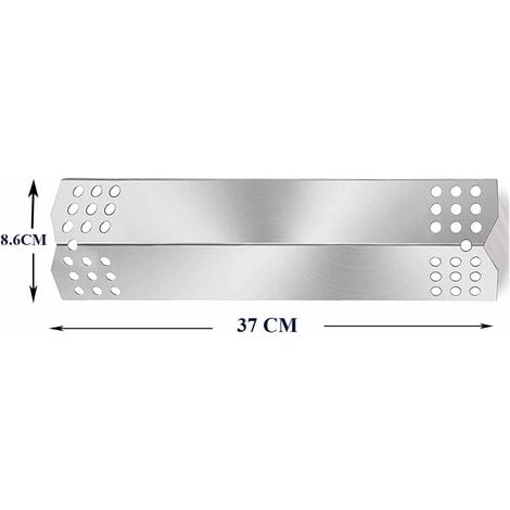 GFTIME 38,2cm Brenner und 37cm Brennerabdeckung für Nexgrill, Sunbeam Grillmaster 720–0697, Charbroil Grills, Edelstahl Rohrbrenner & Heizplatte Abdeckung Gasgrills Ersatzteile, Passt Nicht Tepro
