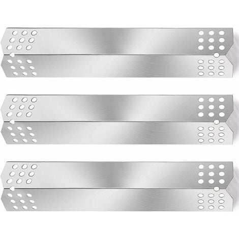 GFTIME 37 cm Universal Brennerabdeckung für Nexgrill, Sunbeam Grillmaster, Burnhard Fred Serie, Kenmore Gasgrills, Edelstahl Flammenverteiler Heizplatte Ersatzteile 3 Stück