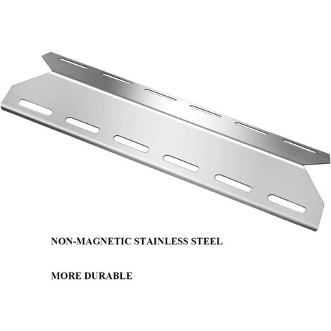 GFTIME 44 x 14,4 cm Edelstahl Universal Brennerabdeckung Ersatzteile für Charbroil, Enders Monroe 3 (Nicht für Enders Monroe PRO 3 SIK Turbo), Edelstahl Heizplatte Gasgrills Ersatzteile, 4 Stück