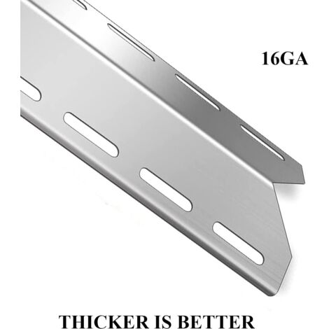 GFTIME 44 x 14,4 cm Edelstahl Universal Brennerabdeckung Ersatzteile für Charbroil, Enders Monroe 3 (Nicht für Enders Monroe PRO 3 SIK Turbo), Edelstahl Heizplatte Gasgrills Ersatzteile, 4 Stück