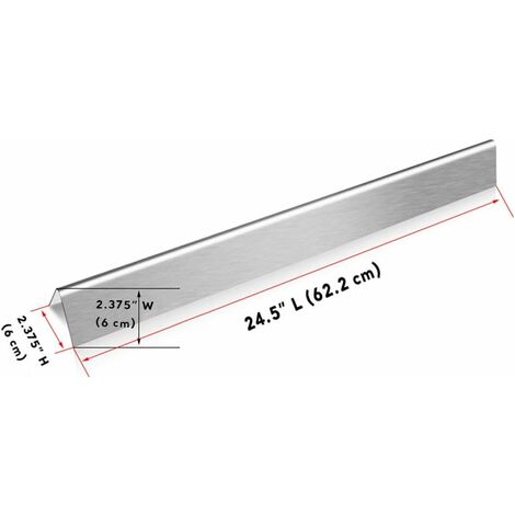 GFTIME 7540 62,2cm Flavorizer Bars für Weber Genesis 300 E-310, E-320, S-310, S-320, CEP-310, CEP-320 mit 3 seitlichen Bedienknöpfen (2007-2010), Edelstahl Heizplatte Ersatzteile für Weber 7539 7540