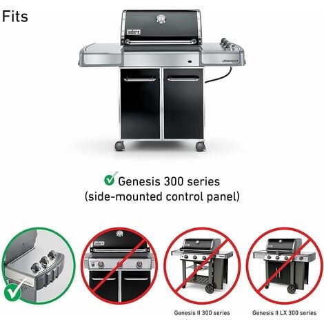 GFTIME 7540 62,2cm Flavorizer Bars für Weber Genesis 300 E-310, E-320, S-310, S-320, CEP-310, CEP-320 mit 3 seitlichen Bedienknöpfen (2007-2010), Edelstahl Heizplatte Ersatzteile für Weber 7539 7540