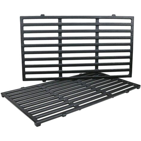 GFTIME 44,5cm Grillrost Gusseisen Ersatz für Weber Spirit I & II 200 Series E210 E220 S210 S220 Gasgrills mit 2 vorderen Bedienknöpfen (2013 und Neuer), Grillroste Ersatzteile für Weber 7637, 2 Stück