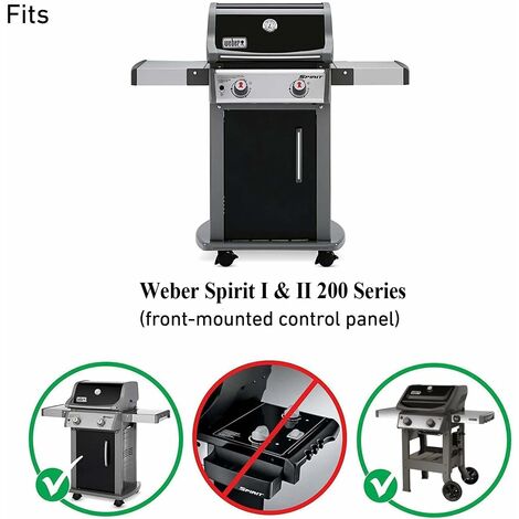 GFTIME 44,5cm Grillrost Gusseisen Ersatz für Weber Spirit I & II 200 Series E210 E220 S210 S220 Gasgrills mit 2 vorderen Bedienknöpfen (2013 und Neuer), Grillroste Ersatzteile für Weber 7637, 2 Stück