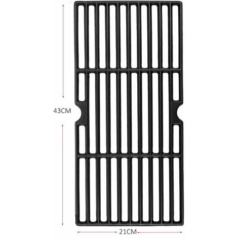 GFTIME Gusseisen Grillrost für Enders Boston 3, Enders Monroe 3 Pro, Barbecook Siesta 310, Landmann Triton 3 & 4, Charbroil, Profi Cook PC-GG 1058/1059, Grillrost Ersatzteile 43 x 21 cm 2 Stück