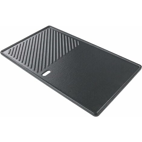 GFTIME 44,5cm Grillplatte 7637 für Weber Spirit I & II 200 Series E210 E220 S210 S220 Gasgrill mit 2 vorderen Bedienknöpfen (2013 und Neuer), Gusseisen Grillplatten Ersatzteile für Weber 7637, 1 Stück