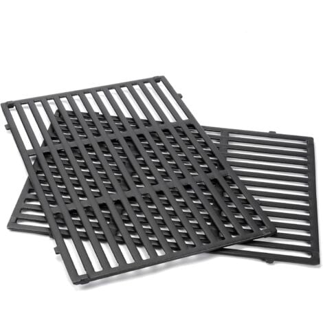 GFTIME 47,6 x 33,7cm Gusseisen-Grillroste 66095 für Weber Genesis II LX 300 Series, Genesis II LX E-340 S-340, Genesis II S-310 (2017), Genesis II 310 335 (2019), Gussrost 2 Stück