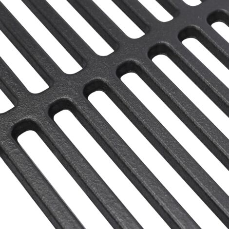 GFTIME Universal Gusseisen Grillrost 67 x 40 cm massiv für BBQ, Gasgrill, Holzkohlegrill und vieles mehr, Eckige Gussrost Ersatzteile 1 Stück