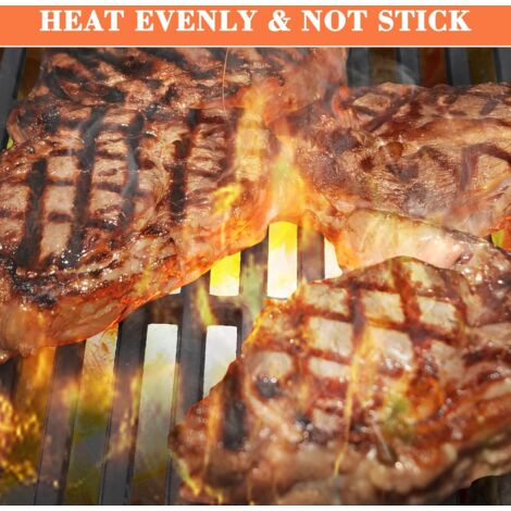 GFTIME Universal Gusseisen Grillrost 67 x 40 cm massiv für BBQ, Gasgrill, Holzkohlegrill und vieles mehr, Eckige Gussrost Ersatzteile 1 Stück