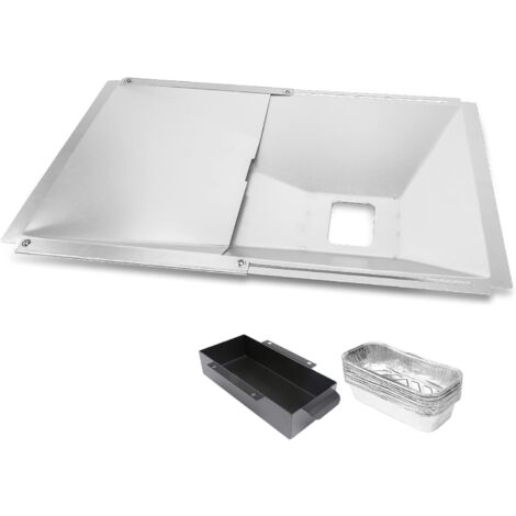 GFTIME Universal Fettwanne mit Auffangwanne 38cm bis 65cm, Verstellbar Tropfpfanne für 2/3/4 Brenner Gasgrill von Charbroil, Dyna Glo, Nexgrill, Kenmore, Uniflame und mehr, Edelstahl Ersatzteile