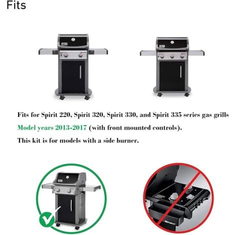 GFTIME 69851 Zünderkit Ersatz für Weber Spirit 220/320/330/335 Serie, Modelljahr 2013, kompatibel mit Weber 7643, Zünder mit Drahtmanagement und Keramikschutz, Grill Anzünder Ersatzteile