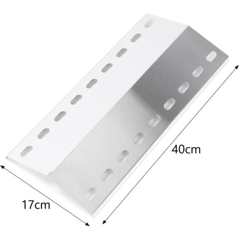 GFTIME 40 x 17 cm Brennerabdeckung Heizplatte Ersatzteile, Edelstahl Flammenverteiler Hitzeschild Zubehör, 3 Stück