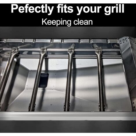 GFTIME Universal Fettwanne mit Auffangwanne 60cm bis 80cm, Verstellbar Tropfpfanne für 3/4/5 Brenner Gasgrill von Charbroil, Dyna Glo, Nexgrill, Kenmore, Uniflame und mehr, Edelstahl Ersatzteile
