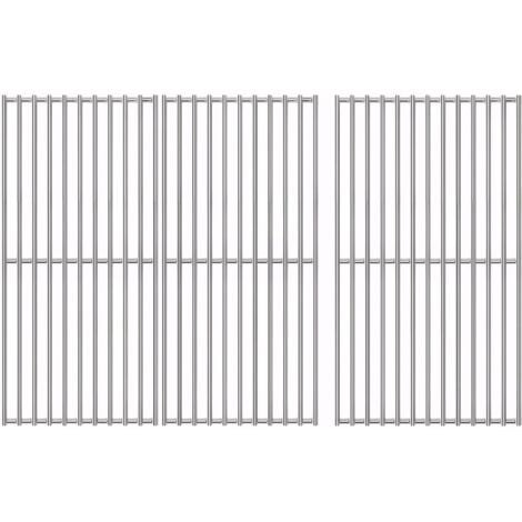 GFTIME 41,5 x 60,5 cm Grille de cuisson en inox pour Burnhard Fred, Taino Black 3+1, Platinum 3+1, Tepro 3661, Rösle Artiso G3, Royal Gourmet 3 brûleur, pièce détachée pour barbecue à gaz, Lot de 3