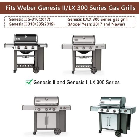 GFTIME Edelstahl Flavorizer Bars & Hitzereflektor für Weber Genesis II/LX 300 Series II E-310, II E-330, II E-335, II S-335, II LX S/E-340 (2017 - Neuer), Heizplatten Ersatzteile für Weber 66040 66032