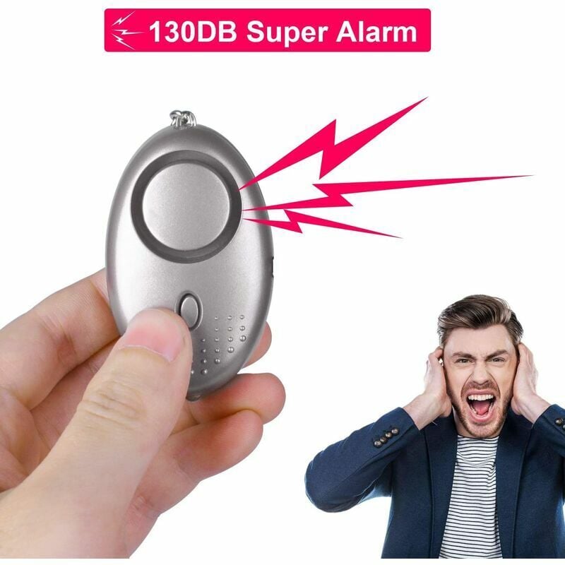 Alarme d'auto-défense portative 130db, son Super fort, Mini Gadget de  sécurité Portable avec porte