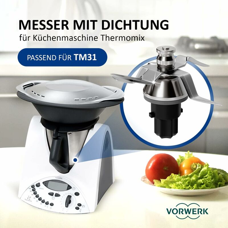 VIOKS Couteau Thermomix TM5, Lame pour Robot Thermomix Vorwerk TM5, Pièce  Détachée et Pièces de rechange pour robots : : Cuisine et Maison
