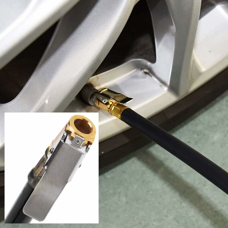 Connecteur de pompe de pneu de tube d'extension de tuyau de gonfleur de pneu  de VGEBY pour le vélo de moto de voiture 