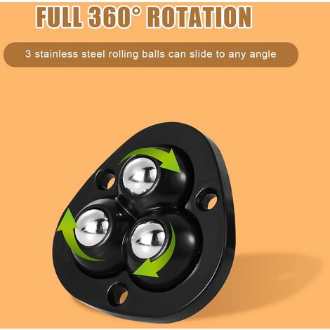 16 pcs mini-roues roues à 360 degrés petites roues pivotantes