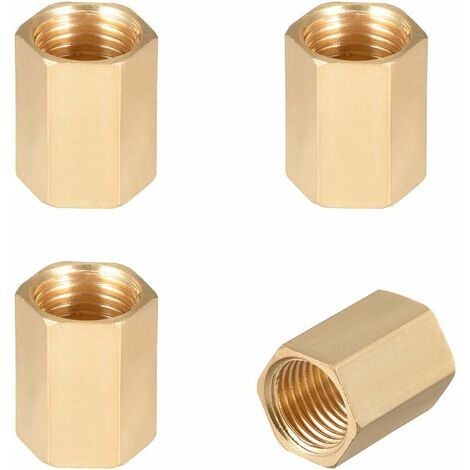 4pcs Raccord de Tuyau 3/8'' Femelle à 1/4'' Mâle Adaptateur Buse Hexagonale  BSP Filetage