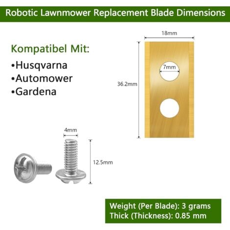 Lame de Rechange en titane 30pi ces lame tondeuse lame Robot