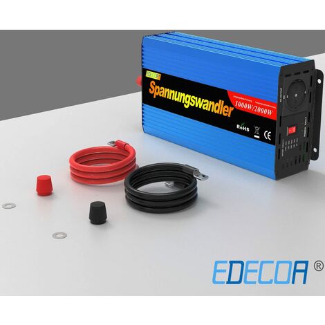 EDECOA Spannungswandler 1000w wechselrichter 12v auf 230v