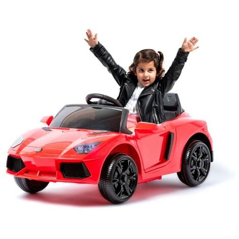 Súper Deportivo 12v con mando coche eléctrico para niños: Rojo