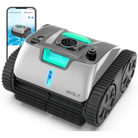 Wybot – Robot de piscine sans fil – Nettoyage intelligent jusqu'à 150 m² – Autonomie 150 min – Moteur 65W – Application mobile pour programmation