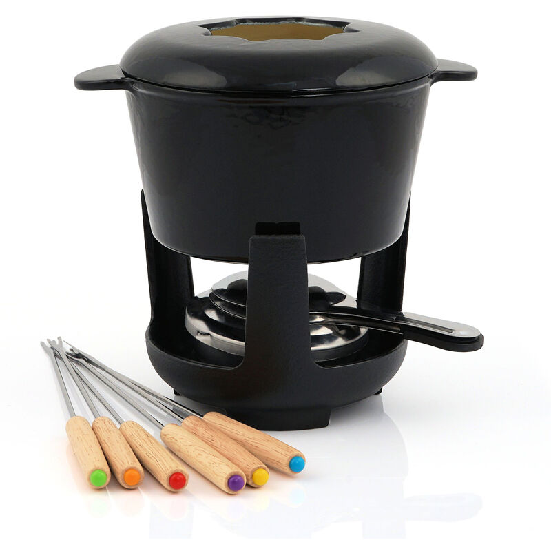 BBQ-Toro Set de fondue de hierro fundido de 9 piezas para 6 personas 2 L