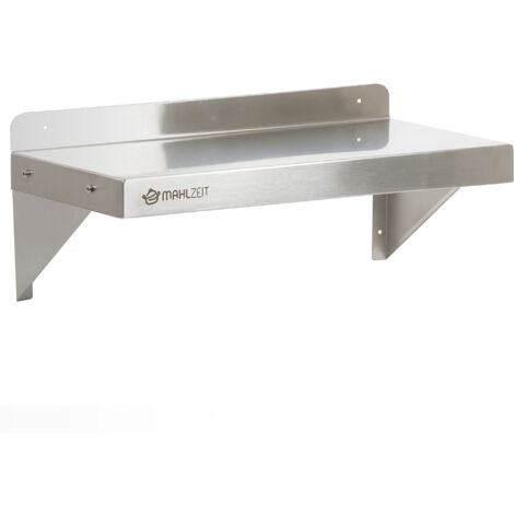 Mahlzeit estante de pared de acero inoxidable, 60 x 30 cm, estante de cocina estante colgante estante de pared estante de pared estante