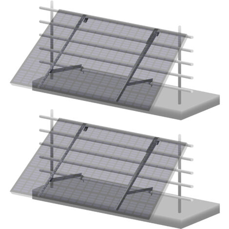 Soporte Ajustable Para 2 Paneles Solares – 15° A 30°, Aluminio Y Acero Inoxidable, Montaje Fácil