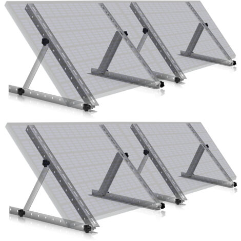 Zelsius Juego universal de soportes, módulos solares, ángulo ajustable 0 a 90° Barra soporte 56 cm (1/4)