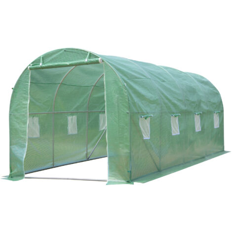 Invernadero de lámina Zelsius (L) 4 x (An) 2 x (Al) 2 m, invernadero robusto para tomates, carpa de lámina