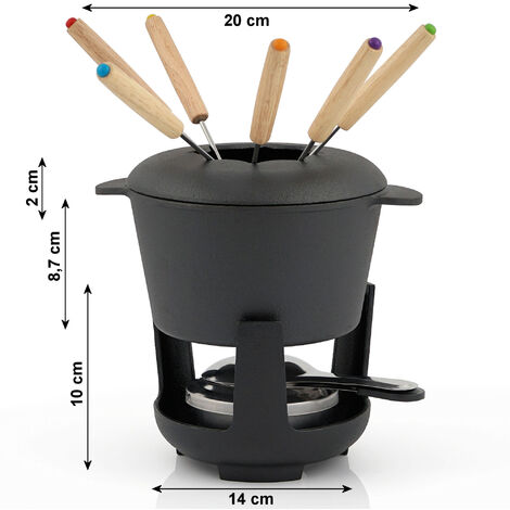 Livoo Olla de fondue eléctrica para 8 personas negro 1,8 L 1000 W