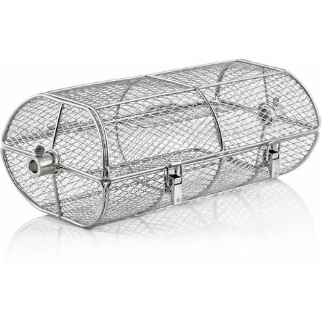 BBQ-Toro Cesta de acero inoxidable para asador giratorio 42,5 x 21 x 16 cm (1/5)