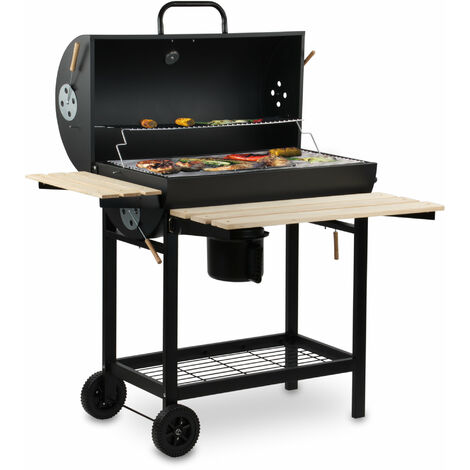 BBQ-Toro Carro de carbón Ø 42 x (L) 80 cm Ahumador de carbón Premium móvil