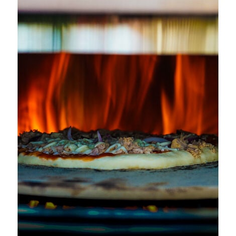 BBQ-Toro Juego de aros de pizza de acero inoxidable con pincho para parrilla de Ã˜ 57 cm