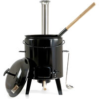BBQ-Toro Cañón Esmaltado Goulash con Tapa, Hervidor 17L y Sartén