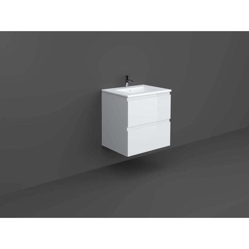RAK Joy Pure White 600mm Wall Hung Vanity Unit - JOYWH060PWH