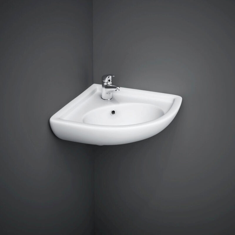 RAK Compact Corner Basin with 1 Tap Hole - CO2601AWHA