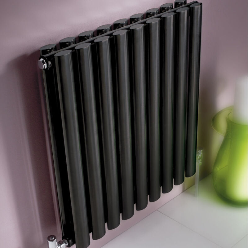 Kartell Aspen Anthracite 600mm x 790mm Double Panel Designer Horizontal Radiator - ASP60-79DA