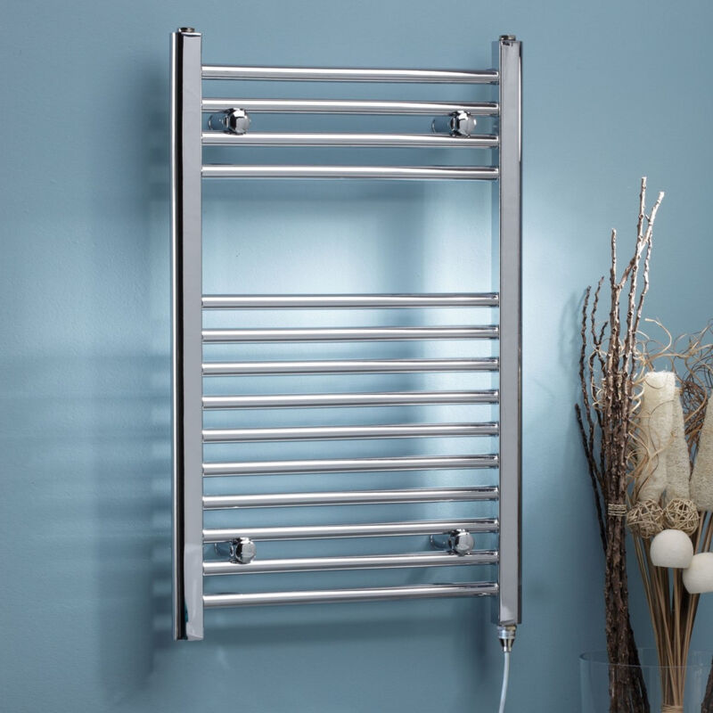 Kartell Chrome 1200mm x 500mm Straight Electric Thermostatic Towel Rail - ETSTR512C